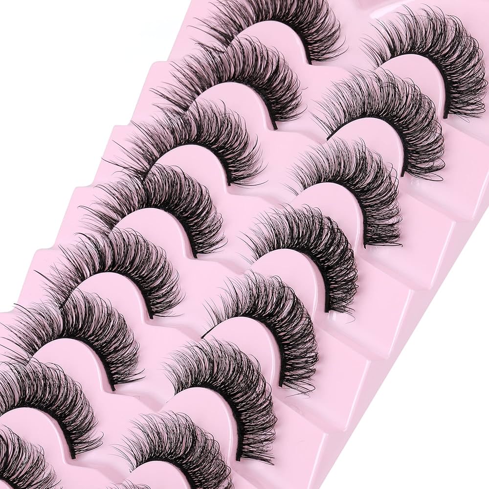 Amazon.com: JIMIRE Faux Mink Lashes Wispy Fairy Strip Lashes